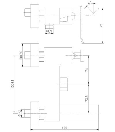 Смеситель Lemark Contest LM5814CW для ванны