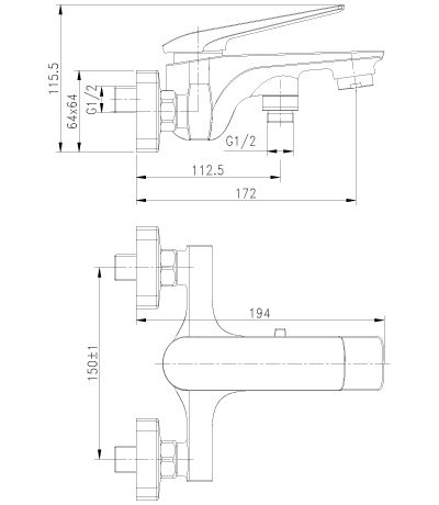 Смеситель Lemark Allegro LM5914CW для ванны