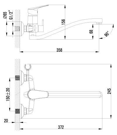 Смеситель Lemark Partner LM6553C универсальный