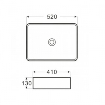 Раковина Azario 520х410х130 накладная, белая