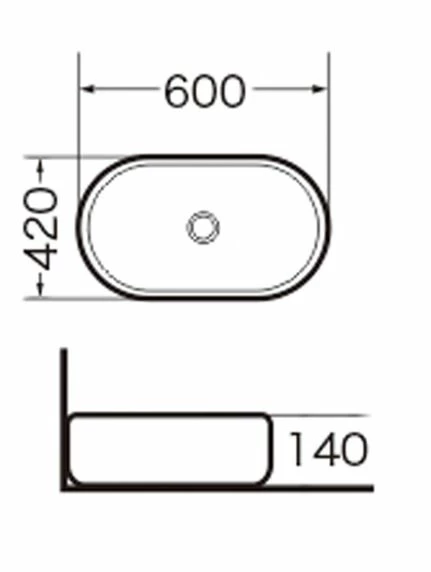 Накладная раковина Grossman GR-3015 60*42 (приобретается в комплекте с тумбой Grossman)_1