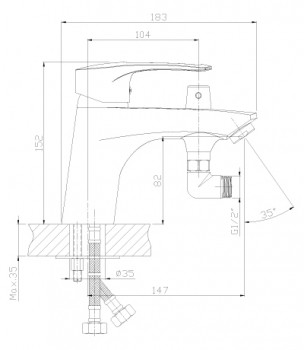 Смеситель для ванны Rossinka T40-38