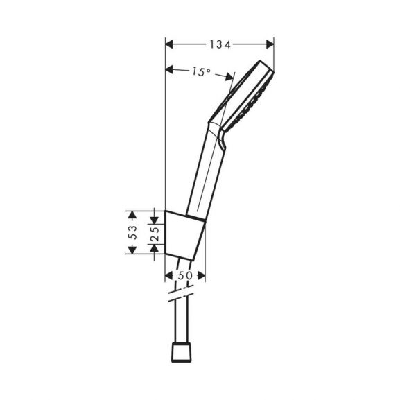 Душевая лейка Hansgrohe Crometta 26567400 1 режим с держателем и шлангом